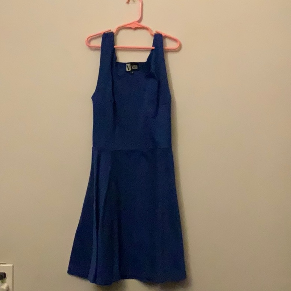 A blue dress
